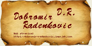 Dobromir Radenković vizit kartica